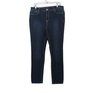 Baccini Women's Dark Wash Blue Jeans Denim Jeggings Size 12